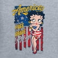 thumbnail image 5 of Wild Bobby Betty Boop America Land of the Free Home of the Brave Betty Boop Womens T-Shirt, Heather Grey, Medium, 5 of 5