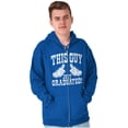 thumbnail image 4 of This Guy Just Graduated Thumbs Up Zip Hoodie Sweatshirt Men Brisco Brands S, 4 of 6