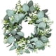 thumbnail image 1 of 1 paquete de corona de eucalipto verde, corona redonda Artificial de granja para decoración de puerta, pared y ventana, 12 pulgadas/unidad, 1 of 5