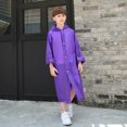 thumbnail image 4 of Rain Coats for Girls Waterproof Outwear Rainwear Lightweight Rain Poncho with Hooded for Girls, 4 of 4