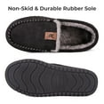 thumbnail image 4 of VeraCosy Men's Classic Moccasin Slippers Soft Faux Suede Memory Foam Closed-back Indoor House Shoes, 4 of 5