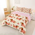 thumbnail image 2 of Homewish Kawaii Dachshund Animal Full Size Comforter Sets,Sweet Cherry Bedding Comforter Set,Beige,Pink Reversible,3pcs,1 Comforter and 2 Pillowcases, 2 of 7