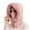 Pink, variant on Herrnalise Fashion Women Casual Scarf Plush Pullover Cap Windproof Warm Face Mask Weave Hat