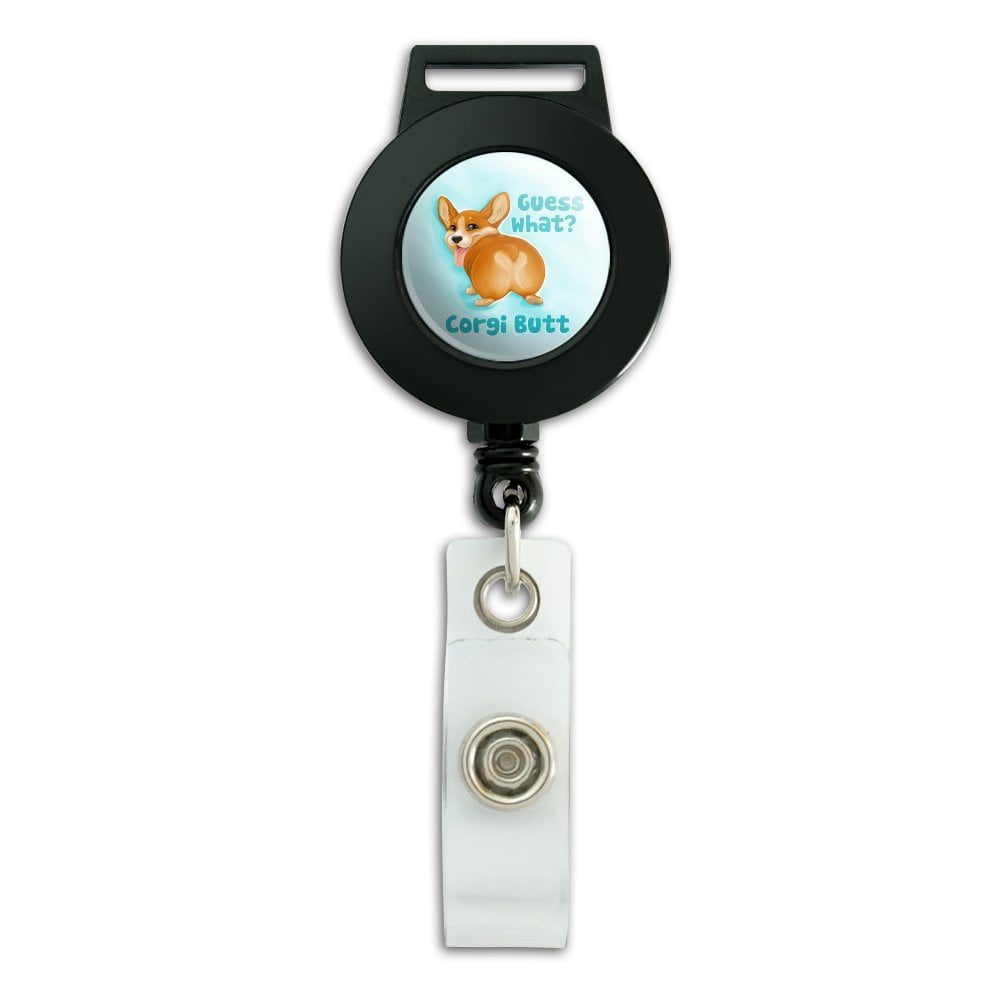 Guess What Butt Funny Joke Lanyard Retractable Reel Badge ID Card