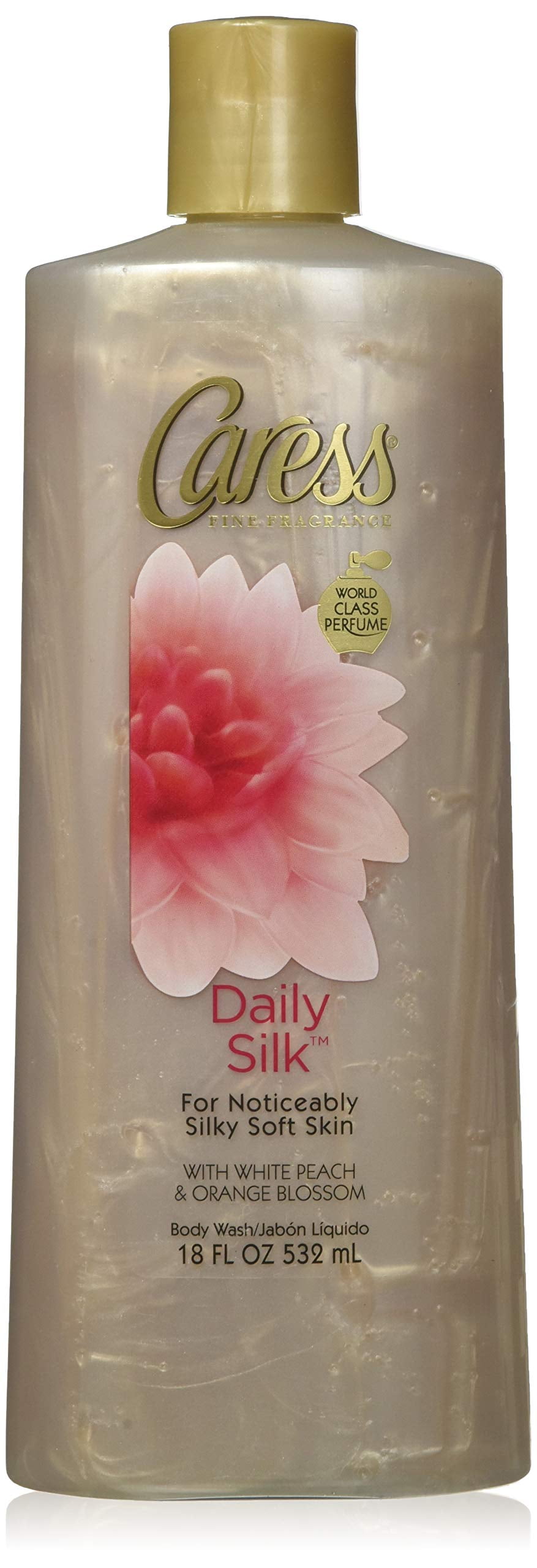 Caress Body Wash 18 Ounce Daily Silk (Silkening) (532ml) (3 Pack