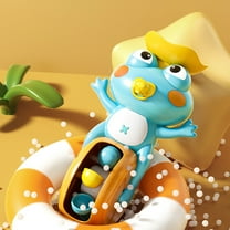 Loespoir Interactive Bathroom Play Set, Frog Themed Water Activity Toy, Bathtub Fun and Sensory Development Game, with Multiple Characters and Water Features, Blue