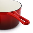 thumbnail image 4 of MegaChef 2 Quart Enameled Cast Iron Sauce Pan in Gradient Red, 4 of 7