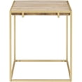 thumbnail image 2 of Connexion Decor Portam Reclaimed Elm and Metal End Table in Natural/Brass, 2 of 5
