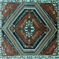 thumbnail image 1 of Ahgly Company Indoor Square Persian Light Blue Traditional Area Rugs, 7' Square, 1 of 4