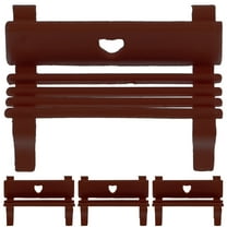 SOPOTUTU Miniature Park Bench Model Set of 4 Plastic Coffee Table Decorations for Dollhouse and Crafts