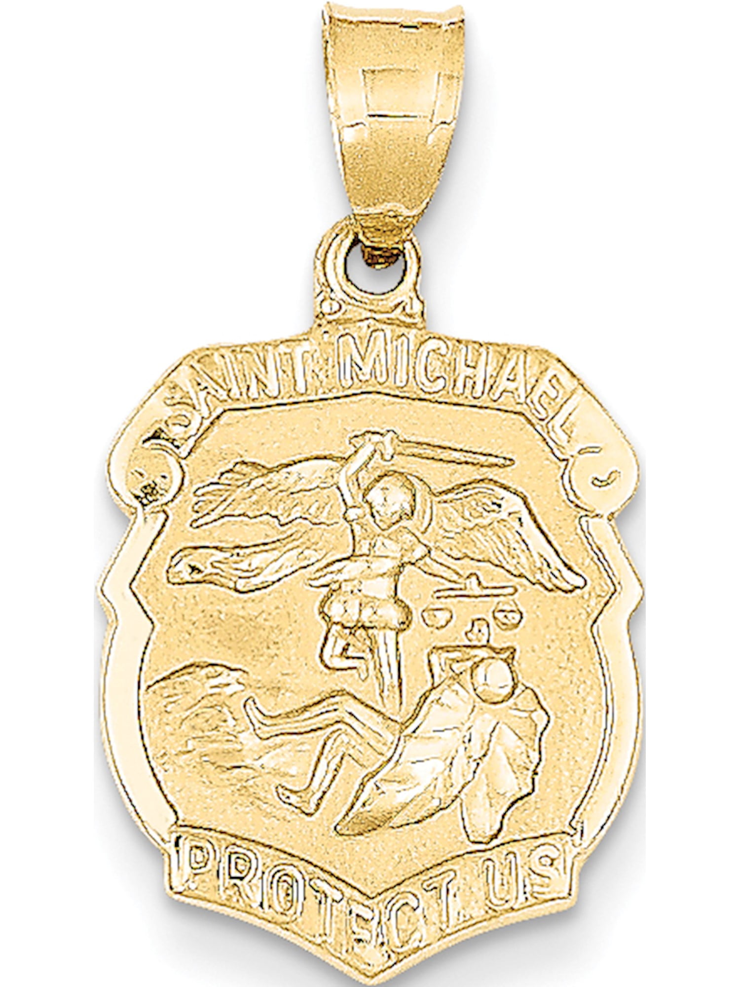 14k Yellow Gold Saint Michael Medal 