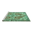 thumbnail image 2 of Ahgly Company Machine Washable Indoor Rectangle Persian Turquoise Blue Traditional Area Rugs, 2' x 4', 2 of 4