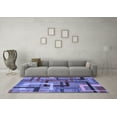 thumbnail image 3 of Ahgly Company Machine Washable Indoor Square Oriental Blue Modern Area Rugs, 3' Square, 3 of 4