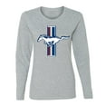 thumbnail image 2 of Wild Bobby Ford Mustang Retro USA Vintage Logo Classic Bar, Cars and Trucks Women Graphic Long Sleeve Tee, 2 of 6