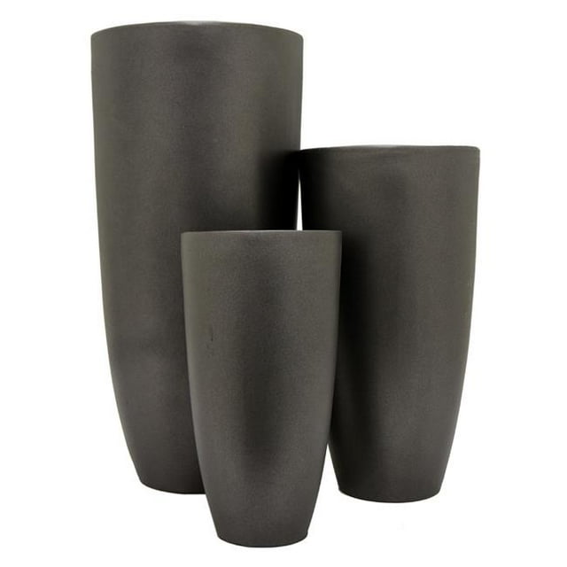 Plutus Brands Planteur en Résine PBTH93952&44; Noir - Lot de 3