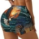 thumbnail image 1 of Balery Textured Bald Eagle Pantalones cortos de entrenamiento estampados para mujer, sin costuras, ajustados, para gimnasio, yoga, correr, deportes, ejercicio activo, fitness.-XX-Large, 1 of 8
