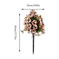 thumbnail image 3 of Doghiosgha 1 Pc 17.7 Inch Artificial Pansy Flower Stake Faux Outdoor Plants Pick for Garden Patio Yard Pathway Decor, Pink, 3 of 7