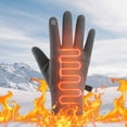 thumbnail image 2 of Cycling Gloves - Windproof Winter Gloves for Outdoor Driving & Riding Touchscreen Compatible with Conductive Fingertips, Gray, JKODE, 2 of 8