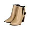 thumbnail image 5 of Bumper CK94 Women Leatherette Pointy Toe Cut Out Back Chunky Heel Ankle Bootie, 5 of 5