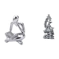 thumbnail image 1 of Estatua de Guan Yin, figura abstracta de lector, escultura de resina, artesanía artística, decoración reflexiva, adecuada para regalar, decoración del, 1 of 8