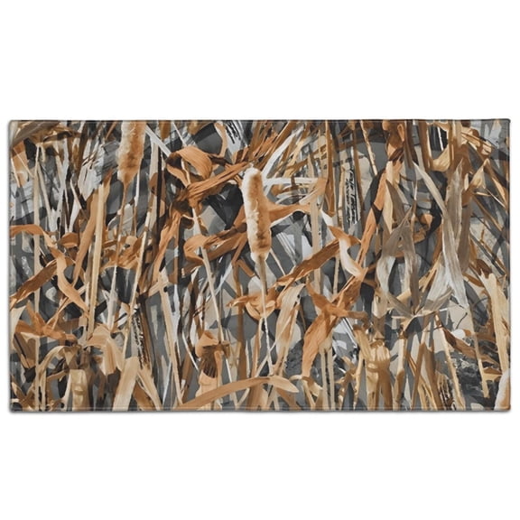Reed Camo Dry Plants Pattern Door Rugs,Washable Non Slip Door Mats Indoor,Decorative Door Mats,Entry Mat Indoor for Entrance,Bedroom,Kitchen,Bathroom,17"x30"