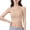 AB600 Beige, variant on Womens Tank Tops With Built In Bras Summer U Neck Sleeveless Seamless Shirt Ladies Slim Fit Cropped Basic Cami Shirts Size Xxxl Black
