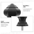 thumbnail image 3 of IBASETOY Matte Black Curtain Rod Finials 2pcs Roman Home Decor Accessories, 3 of 5