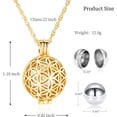 thumbnail image 2 of Cremation Jewelry Flower of Life Urn Necklaces for Ashes for Women Men Mini Keepsake Memorial Hollow Pendant, 2 of 6