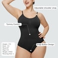 thumbnail image 6 of Bodysuit for Women，Tummy Control Bodysuit，Skin Color  Seamless Round Neck Bodysuit Shaper Shorts, 6 of 12