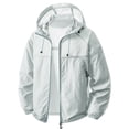 thumbnail image 4 of Men's Rain Jacket with Zipper Pocket, Lightweight Waterproof Raincoat, Mens Jacket for Outdoor Sports Big and Tall Size S-4XL Green, 4 of 9