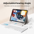 thumbnail image 6 of DWPSG Keyboard Case for iPad Air 11 Inch Case M3/M2, iPad Air 7th/6th/5th/4th Gen Case (2025/2024/2022/2020) 10.9 Detachable Wireless Bluetooth Keyboard, Stand Folio Cover with Pencil Holder,Gray, 6 of 8