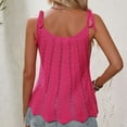 thumbnail image 5 of YUHAOTIN Tank Tops for Women 2024 Crop Women's Hollowed Out Bikini Top with Lace up Spicy Girl Sweater Vest Womens Camisole Tank Tops with Built in Bra Plus Size Crop Tops for Women Short Sleeve, 5 of 8