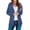 Blue, variant on ZUKMRJPC Women's Cardigan Sweaters Long Sleeve Button Down Front Hooded Jackets Solid Color Lightweight Soft Cozy Winter Coat