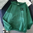 thumbnail image 2 of WENWU Womens Sweatshirt Hoodies Long Sleeve Hoodie Lightweight Pullover for Women Graphic Hoodie Green Crewneck Women Winter Tops Trending Fashion, 2 of 3