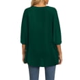 thumbnail image 3 of SAYOO Dolman manga cuello en V mujer #39;st - camisa gasa suelta Split verano Street Top SAYOO moda, 3 of 6