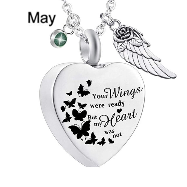 Perfumes para hombres Collar de corazón, collar del mes de nacimiento con piedra de nacimiento, collar colgante de piedra de nacimiento