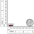 thumbnail image 6 of Gem Stone King 14K White Gold Red Created Ruby & Black Onyx 3-Stone Engagement Ring | 1.04 Cttw | Round 5MM and 4MM | Three Stone Wedding Anniversary Promise Ring for Women (Size 6), 6 of 6