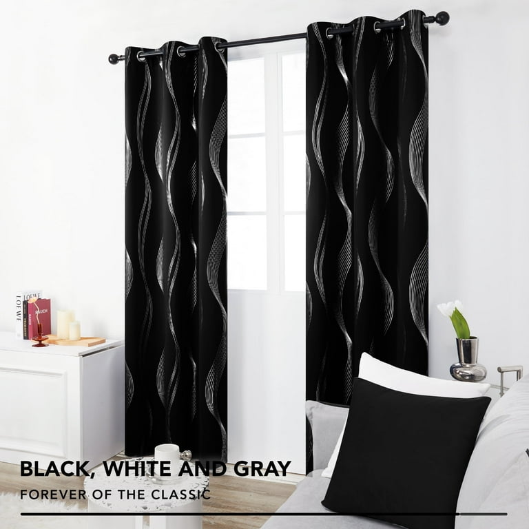 Wave Pattern Blackout Curtain Panels, Set of 2 photo 5