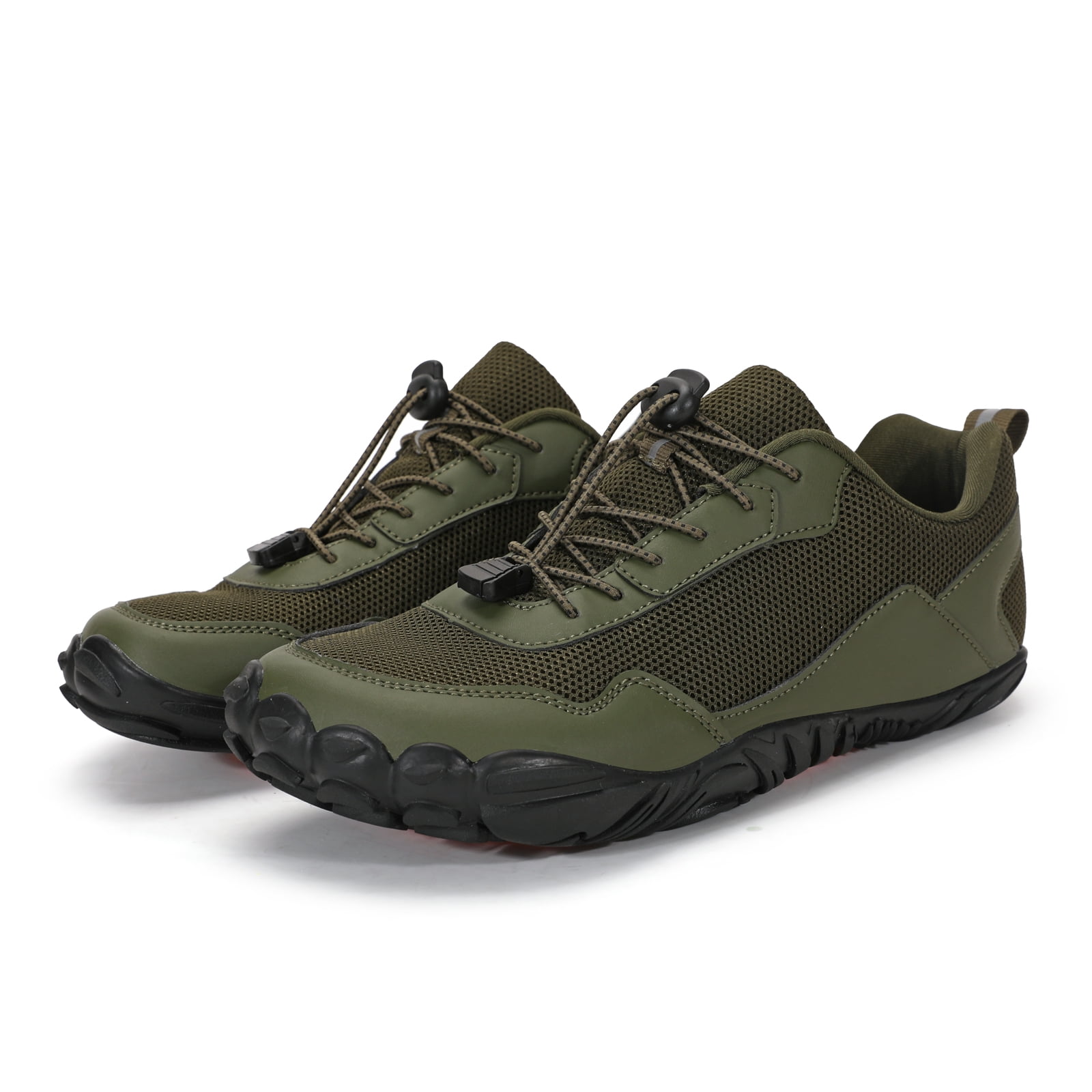 Barefoot Water Shoes Mens Trail Runner Wide Toe Box Hiking Shoes Minimalist Zero Drop Sole Quick Dry Water Sports Sneakers Dark Green 44