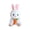 B, variant on Soft Plush Bunnies Stuffed Animals, 9.8" Small Bunny Rabbit Easter Cartoon Toy Dolls for Kids Easter Birthday Gift