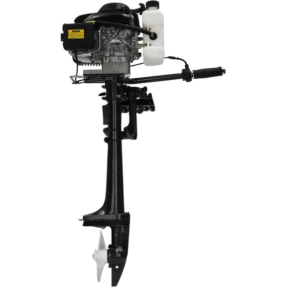 Miumaeov 4 Stroke 3HP Heavy Duty Outboard Motor, 2.2KW Outboard Motor Boat Engine with Wind Cooling System & CDI Ignition System, Inflatable Fishing Boat Engine