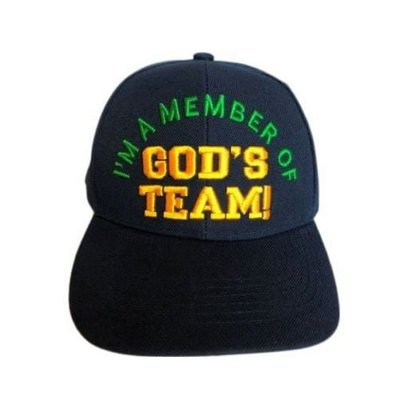 I Am a Member of God's Team Christian Baseball Cap - Navy Color Uni-Sex Style  -- FREE USA Shipping--(CCap325n)