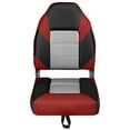 thumbnail image 6 of Leader Accessories High Back Fold-Down Fishing Boat Seats (2 Seats),Black/Red, 6 of 7