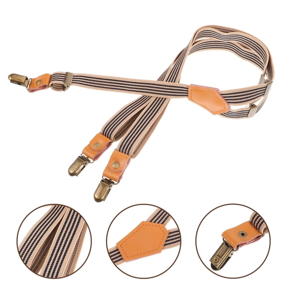 MIPCASE Comfortable Elastic Strap Suspenders for Men Heavy Duty Adjustable Pant Suspender