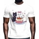 thumbnail image 2 of Mens T Shirts Cartoon Cats Strawberry Cake Short Sleeve Casual Men's Tee Tops Graphic T-Shirts for Teen Boys/Men, 2 of 8