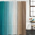 thumbnail image 2 of Aqua Brown Ombre Bathroom Shower Curtains with 12 Hooks Polyester Waterproof Shower Curtain for Stalls and Bathtubs Vintage Country Wooden Decorative Bathroom Privacy Curtain 54x78 Inches, 2 of 9