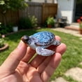 thumbnail image 4 of Realistic Resin Sea Turtle Figurine, Hand Painted Mini Tortoise Statue For Garden Aquarium And Fish Tank Decor, Cute Ocean Animal Ornament For Home Desktop Display, Blue (Multicolor, 7.6*6.5*3CM), 4 of 4
