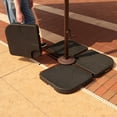 35lb Resin CrossArm Umbrella Base Weights, Ebony, Set of 4