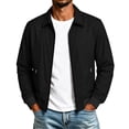 thumbnail image 2 of Mens Lightweight Jackets Casual Light Track Jacket for Men Fall Zip Work Dress Business Coat Men's Solid Color Long-sleeved Jacket, 2 of 8