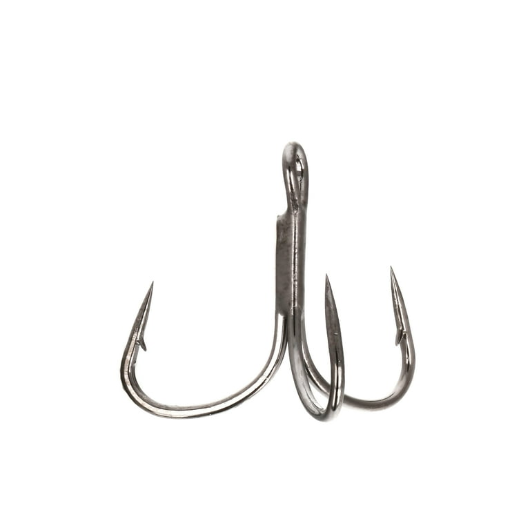Eagle Claw Fletcher Shryock Needlepoint 2X Kahle Treble Fishing Hooks,  Black, Size 2, 15 Pack